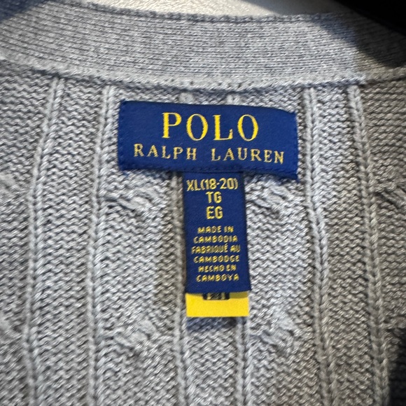 ralph lauren Cable-Knit Cotton V-Neck Cardigan - Picture 3 of 3